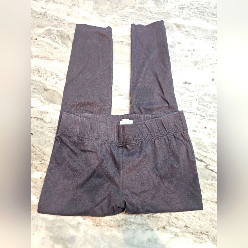 LOFT Outlet Lounge Pants Size M Gray Stretch Waist Zipper Cuff Casual